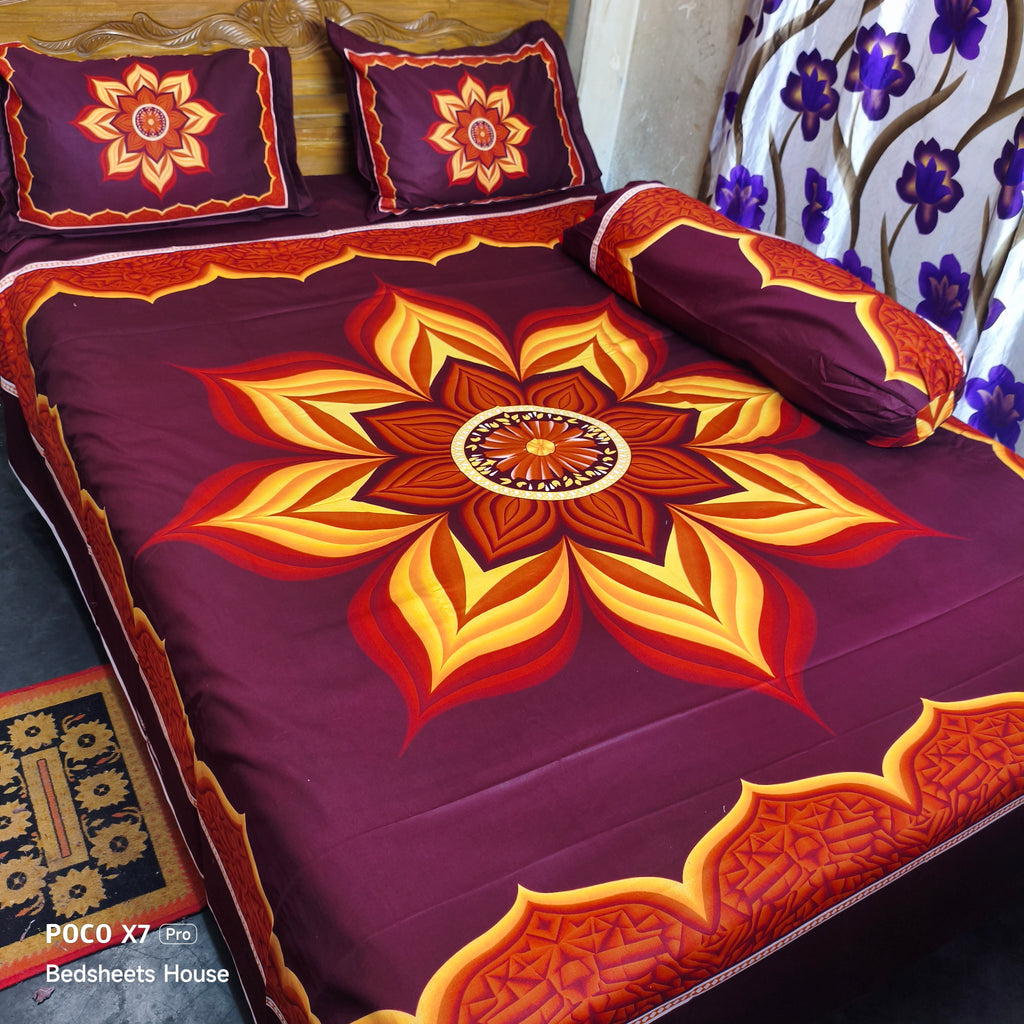 Home Tex Premium Quality Panel Bedsheet