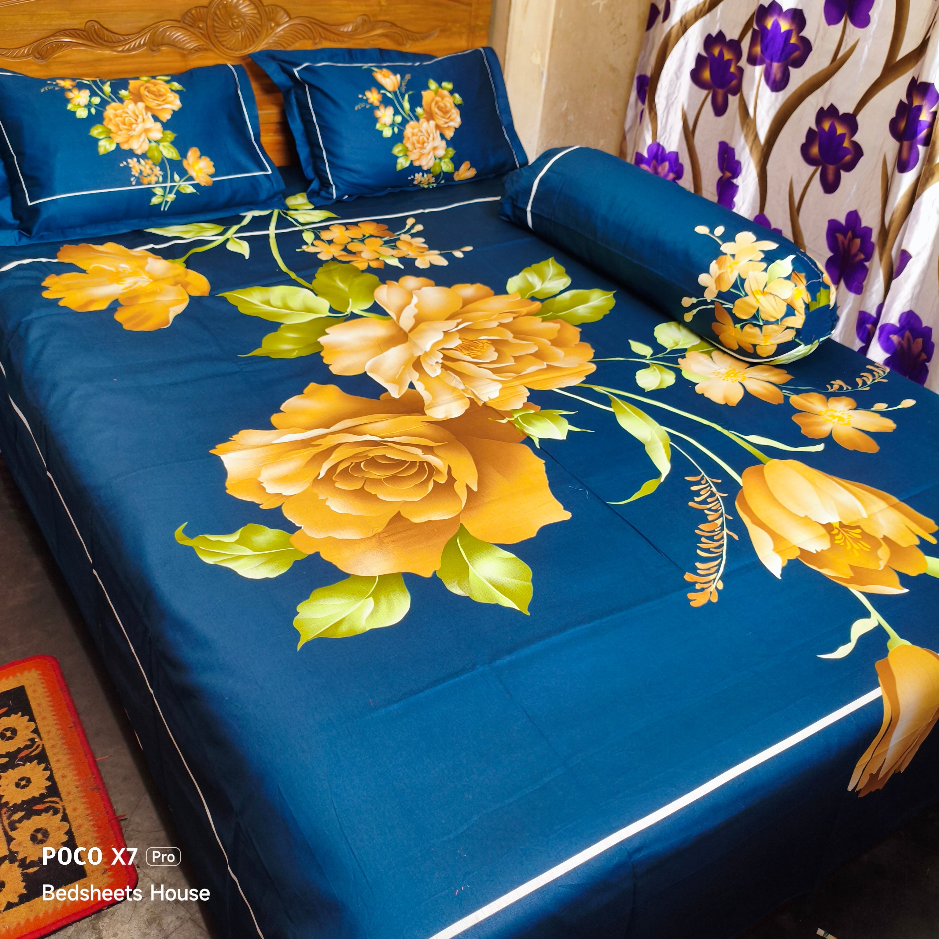 Home Tex Premium Quality Panel Bedsheet