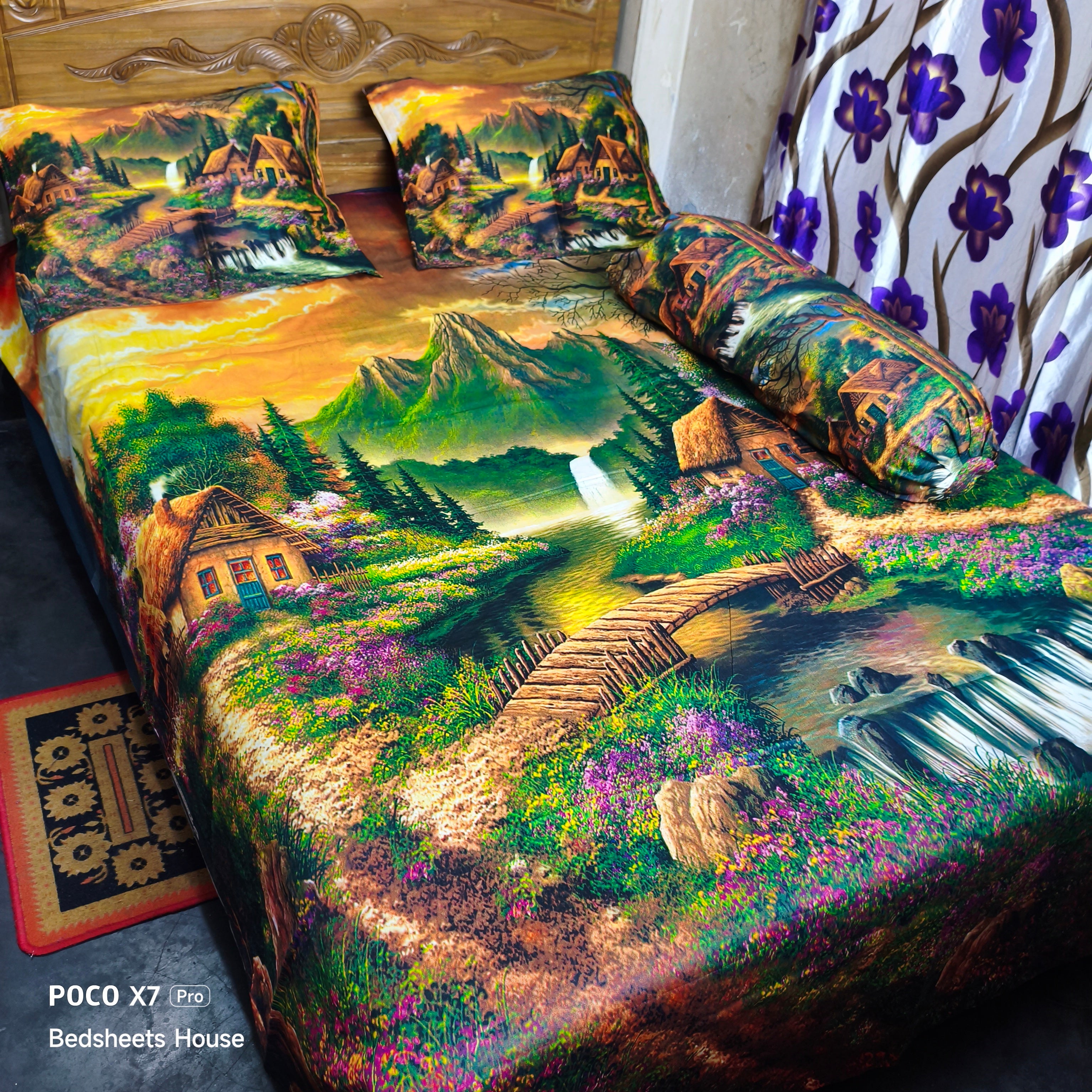 Home Tex Premium Quality Panel Bedsheet