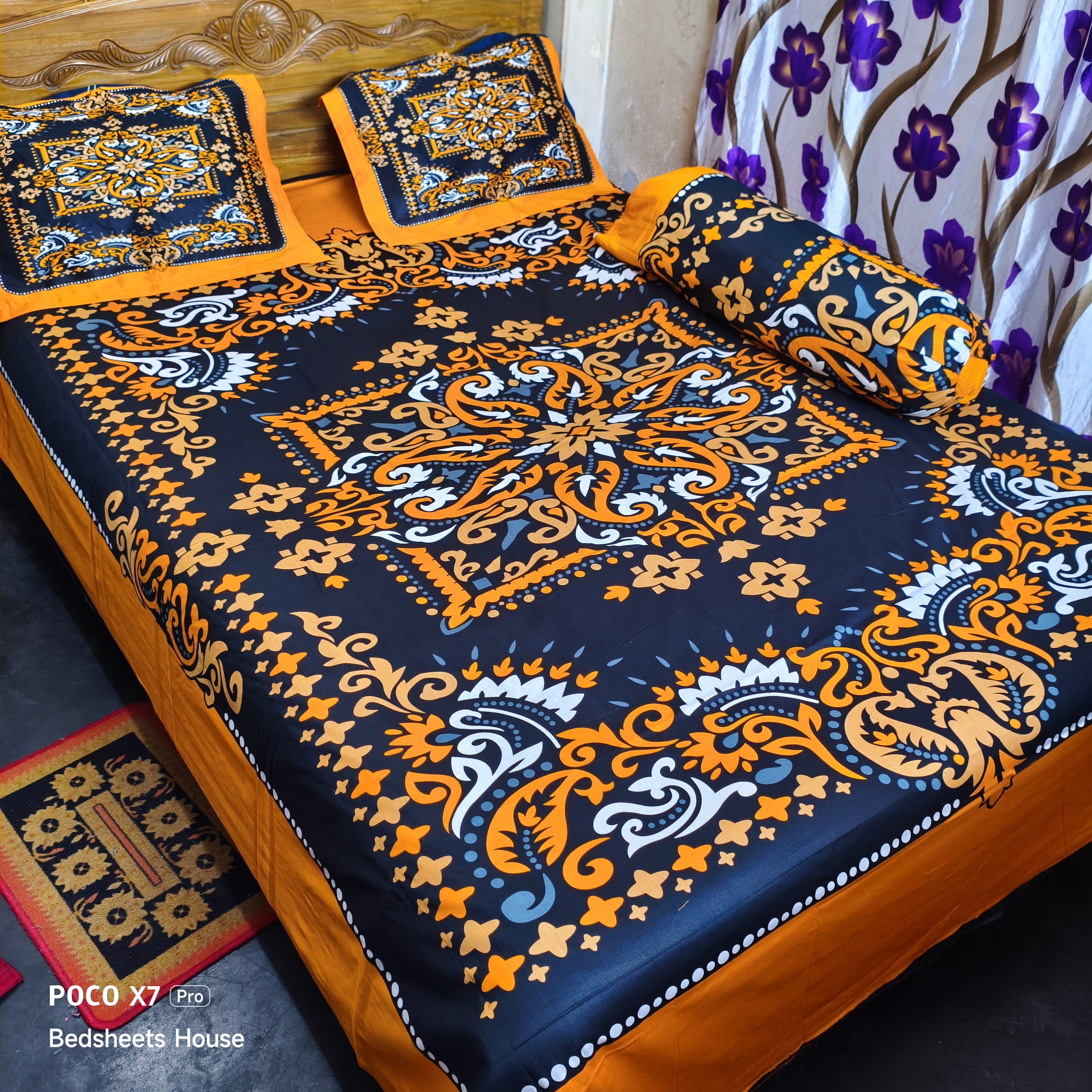 Home Tex Premium Quality Panel Bedsheet