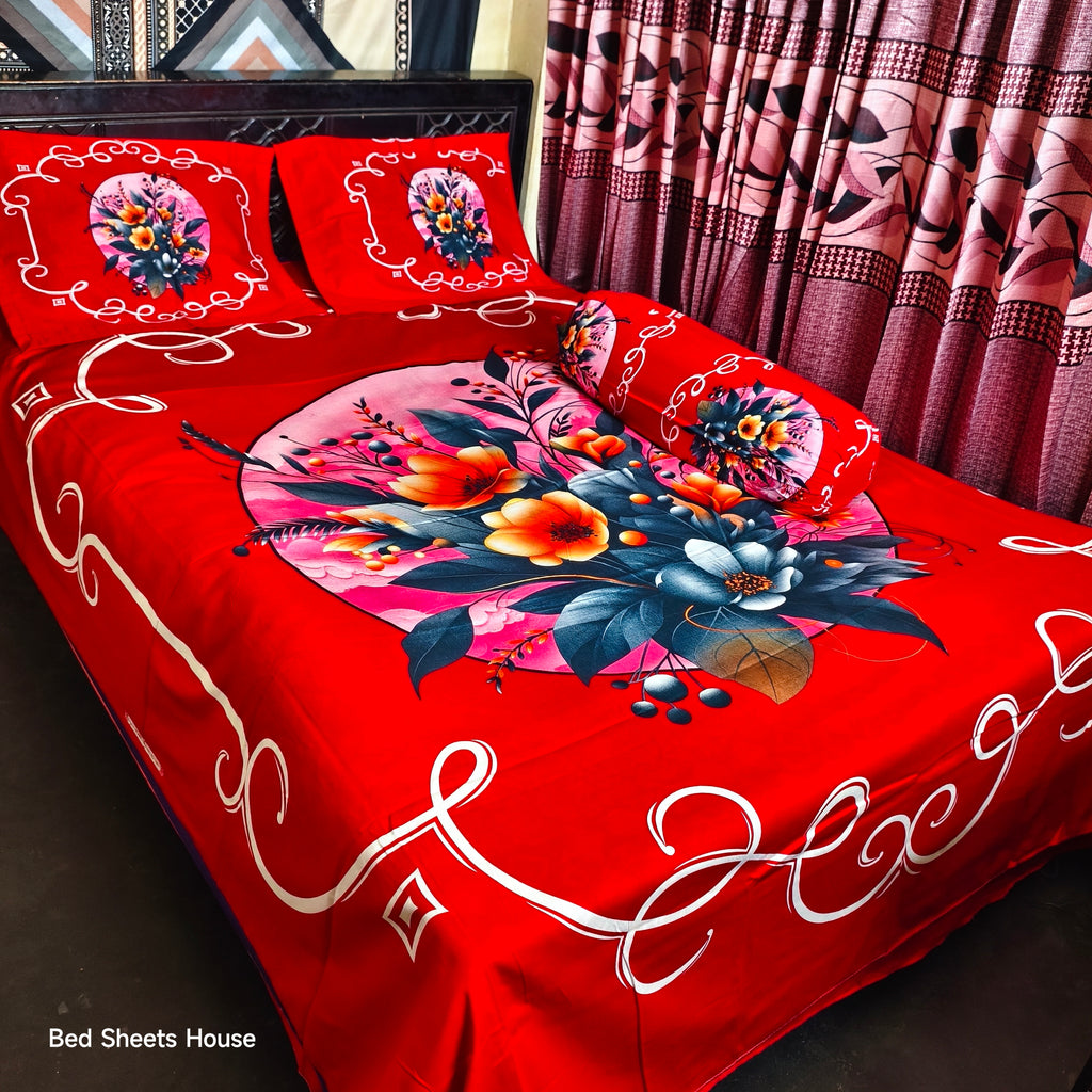 Home Tex Premium Quality Panel Bedsheet