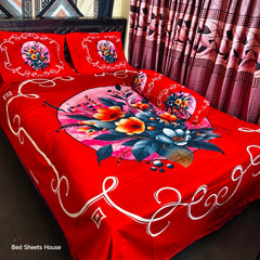 Home Tex Premium Quality Panel Bedsheet