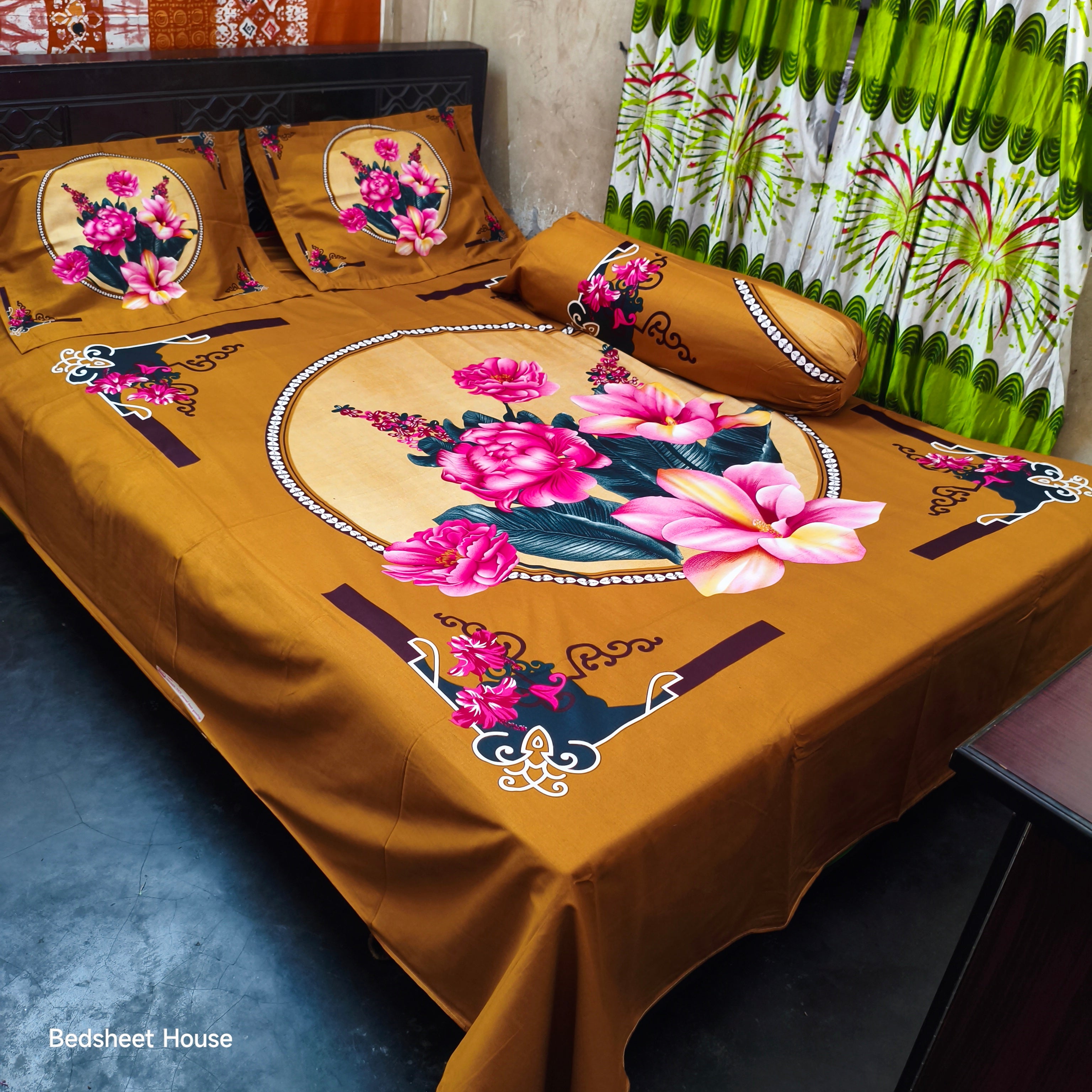 Home Tex Premium Quality Panel Bedsheet