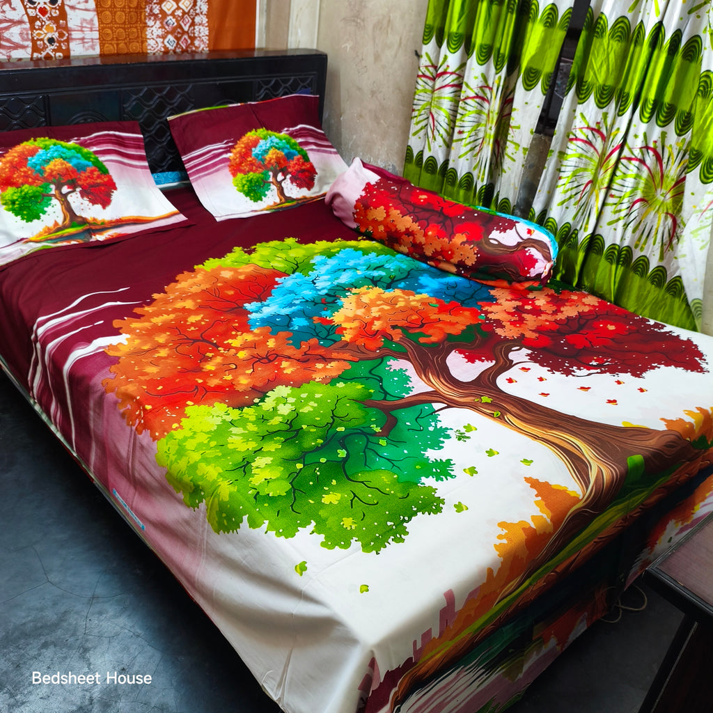 Home Tex Premium Quality Panel Bedsheet