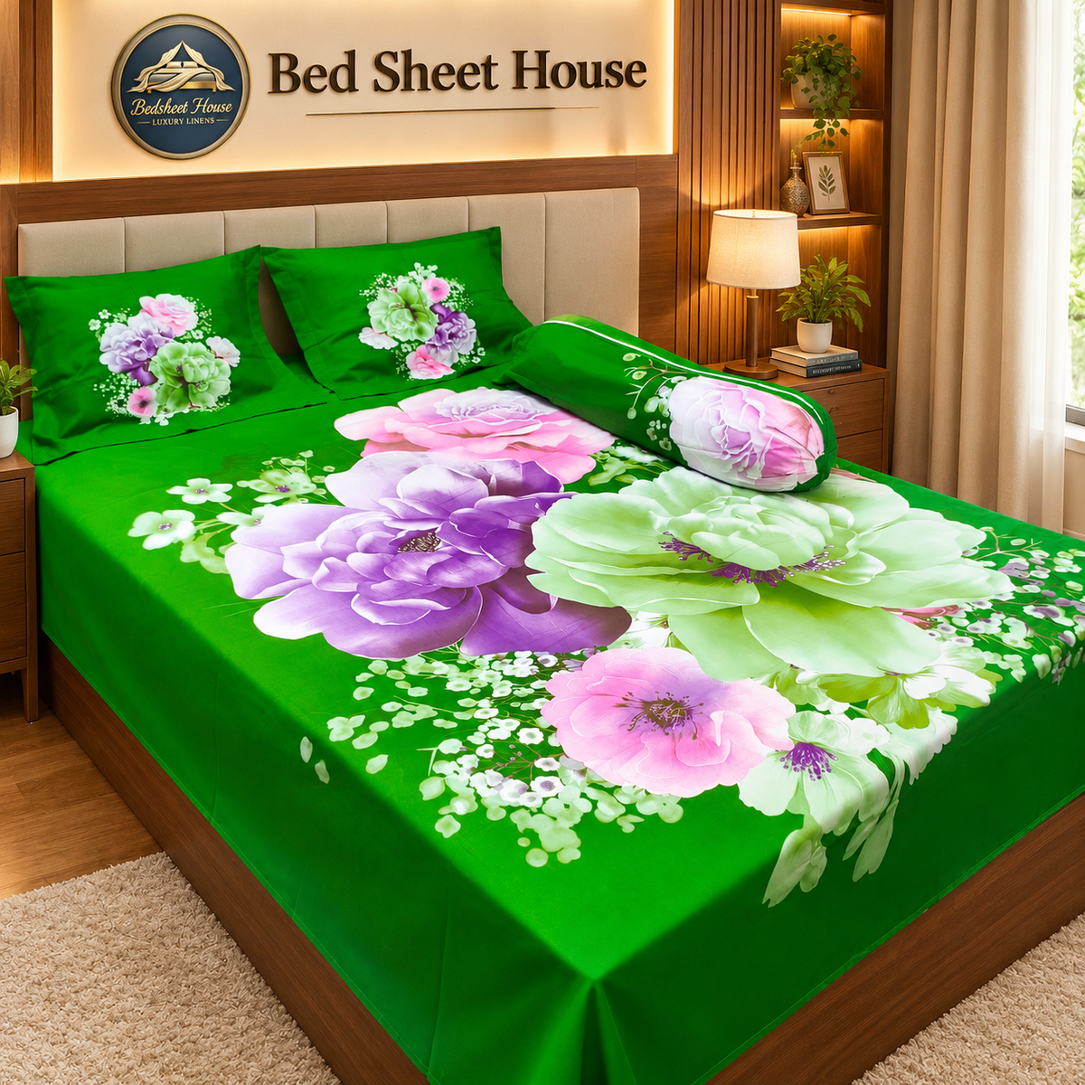 Home Tex Premium Quality Panel Bedsheet